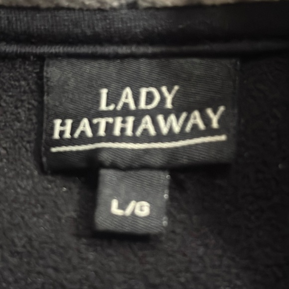 LADY HATHAWAY WOMENS DOUBLE BREASTED FLEECE BELTED JACKET SIZE L LNC - Picture 4 of 9